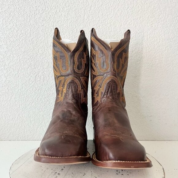 NEW Rod Patrick Mens Cowboy Boots 14.5A Perro Loco Brown Western Square Toe - Picture 6 of 13